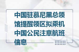 中国驻慕尼黑总领馆提醒领区拟乘机中国公民注意航班信息